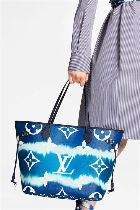 blue tie dye louis vuitton bag